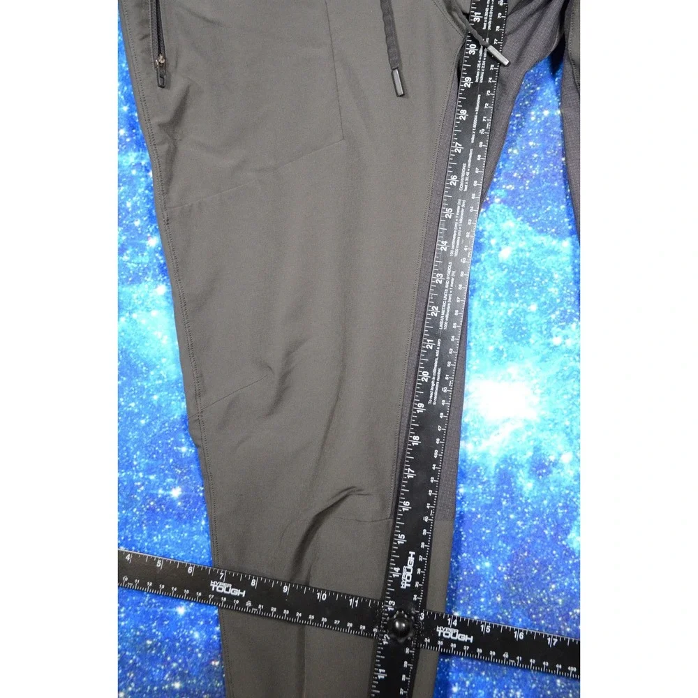 Lululemon Jogger Pants Mens Medium Gray Woven Zip Pockets Ventilated Athletic